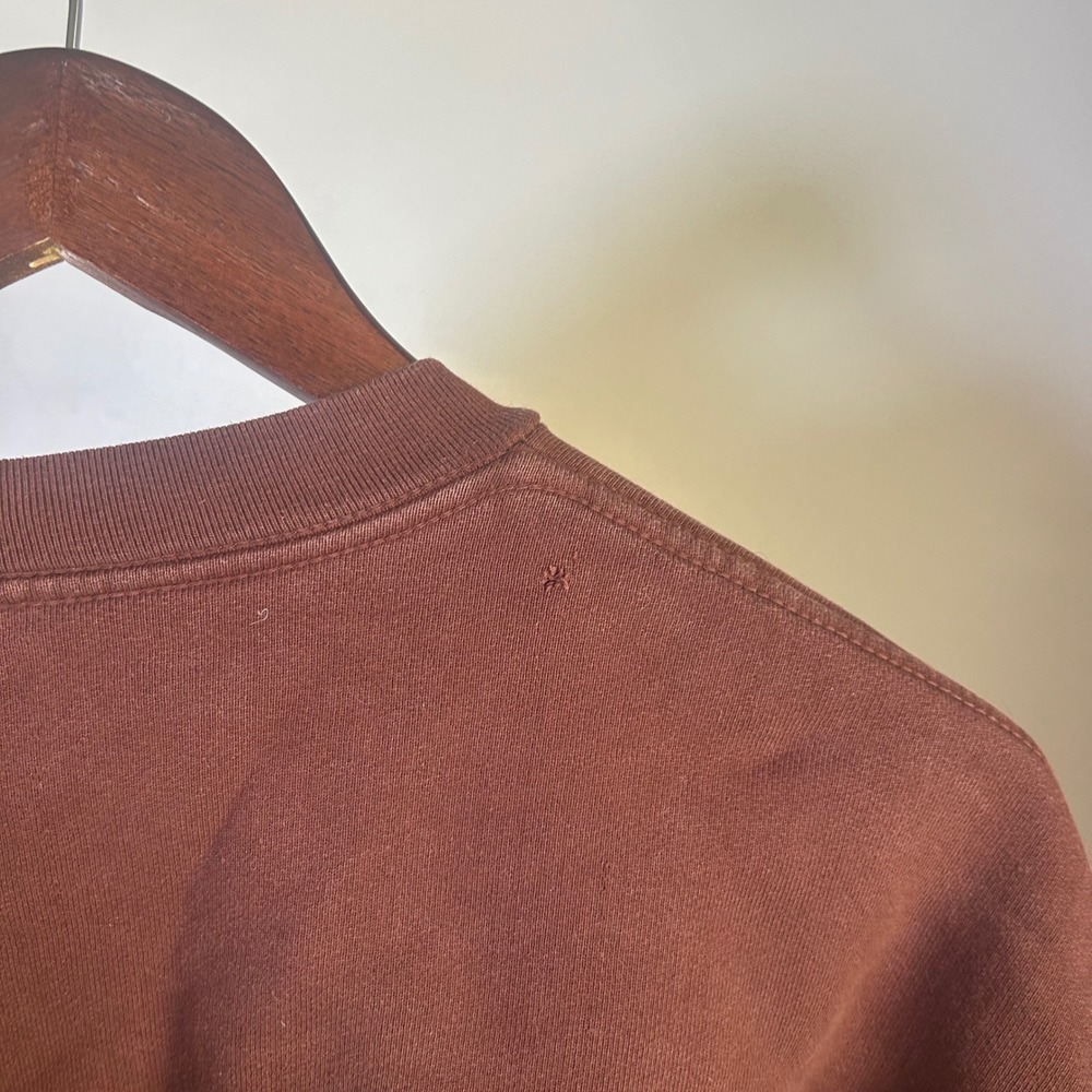 SET ACTIVE SCULPTFLEX Boxy Cropped Sweatshirt Size Medium Espresso Brown - Picture 6 of 6